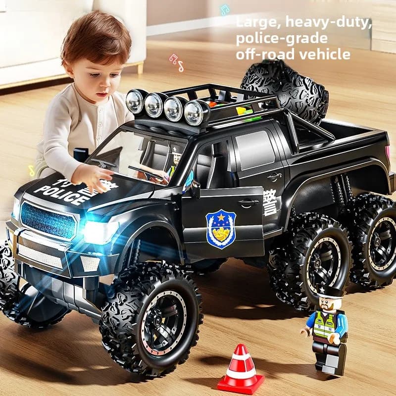 Grande voiture de police tout-terrain